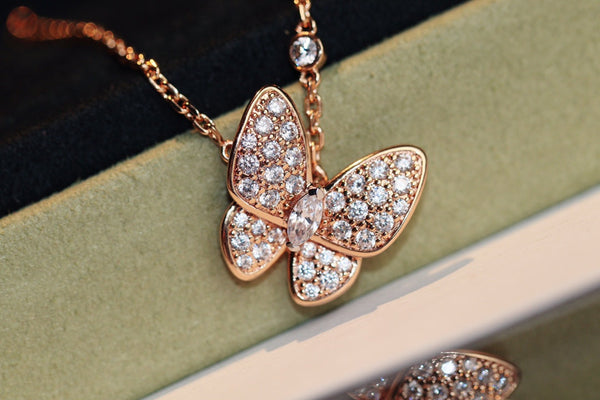 COLLANA FARFALLA CON DIAMANTI