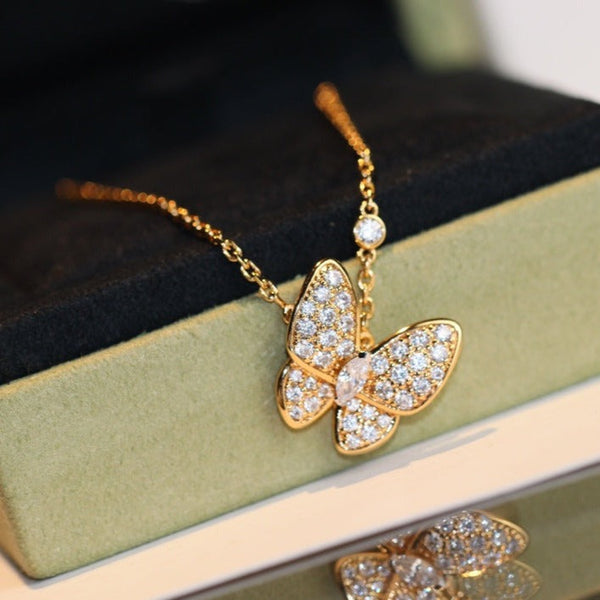 COLLANA FARFALLA CON DIAMANTI