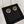 DOUBLE C MINI STUD GOLD BLACK EARRINGS