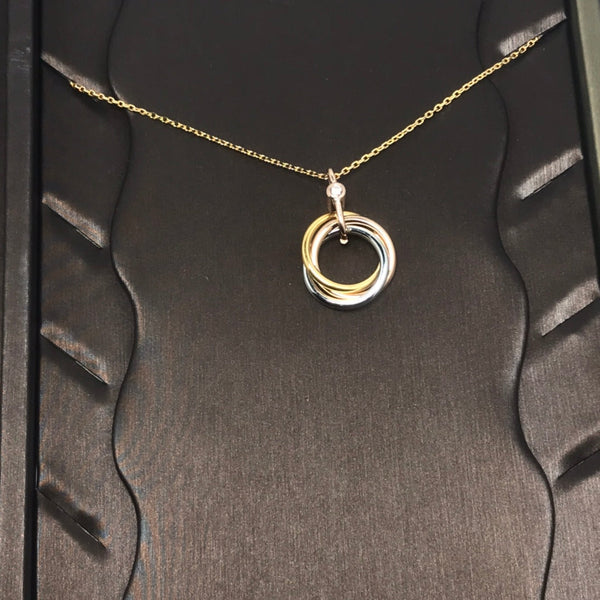 COLLANA TRINITY ARGENTO ORO ORO ROSA