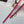 H GOLD BUCKLE WOMEN'S BELT WITH PINK RED LEATHER STRAP 1.3CM