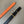 FOCUS BELT GOLD BUCKLE ORANGE AND BLACK REVERSIBLE LEATHER 1.3CM.
