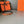 FOCUS BELT GOLD BUCKLE ORANGE AND BLACK REVERSIBLE LEATHER 1.3CM.