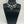 MULTI CHARM PINK GOLD  BLACK ENAMEL NECKLACE