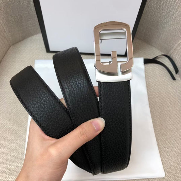 GC 35MM BELT STEEL BUCKLE WRINKLED LEATHER