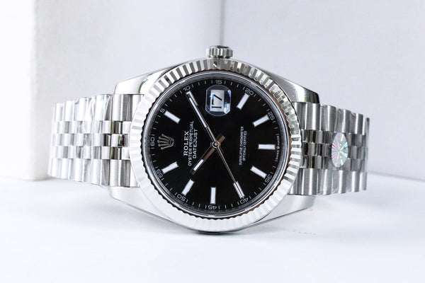 DATEJUST 36MM SILVER BLACK DIAL