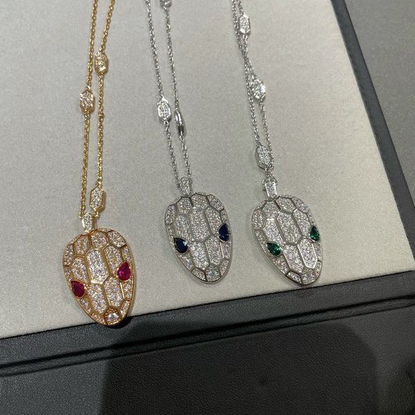 COLLANA CON PEDANTE SERPENTI E DIAMANTI