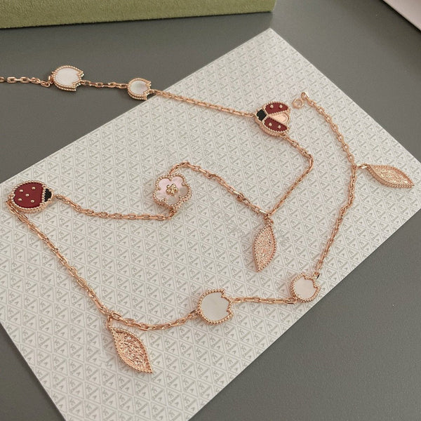 COLLANA IN ORO ROSA CON 15 MOTIVI LUCKY SPRING