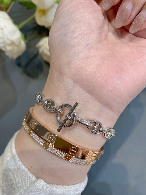 BRACCIALE A CATENA IN ARGENTO 