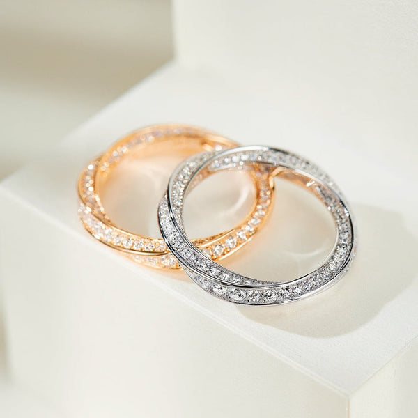 ANELLO CON DIAMANTI A SPIRALE