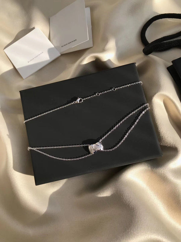 COLLANA IN ARGENTO CON DIAMANTI CRUSH