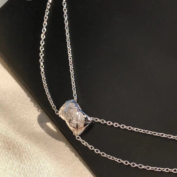 COLLANA IN ARGENTO CON DIAMANTI CRUSH