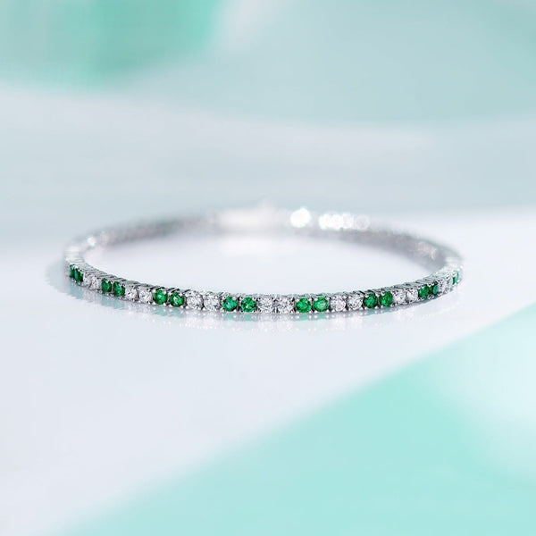 GREEN SPINEL MINI DIAMOND BRACELET