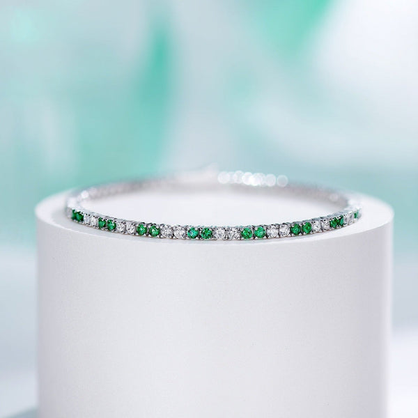 GREEN SPINEL MINI DIAMOND BRACELET