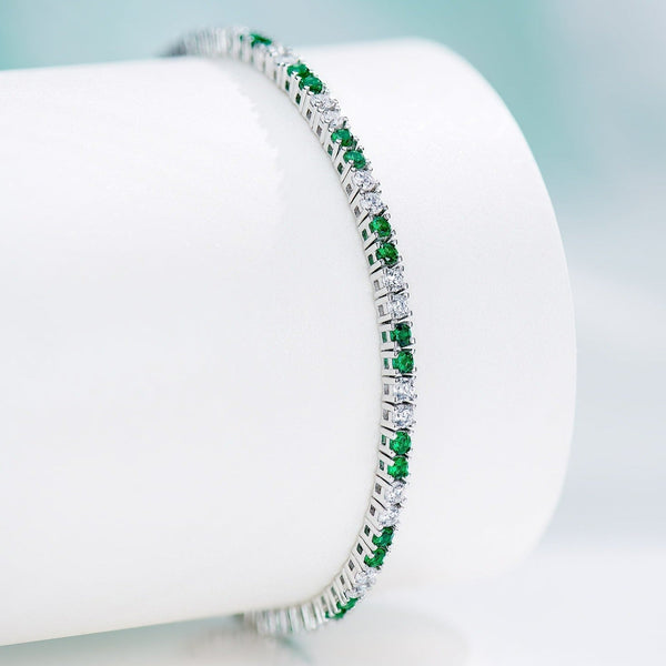 GREEN SPINEL MINI DIAMOND BRACELET