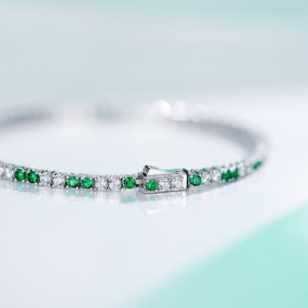 GREEN SPINEL MINI DIAMOND BRACELET