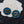 CC CIRCLE BLUE STUD MEDIUM EARRINGS