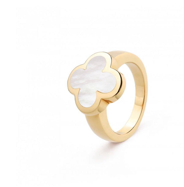 ANELLO IN ORO ROSA CON TRIFOGLIO PURO