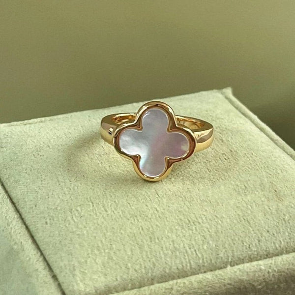 ANELLO IN ORO ROSA CON TRIFOGLIO PURO