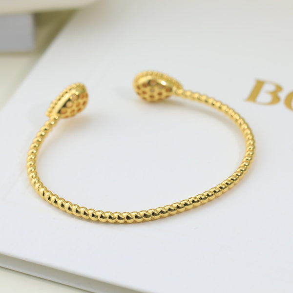 BRACCIALE APERTO IN ORO CON DIAMANTI E PIETRA SERPENT BOHEME