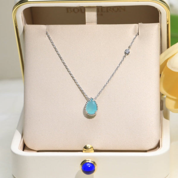 COLLANA BOHEME IN ARGENTO CON ACQUAMARINA