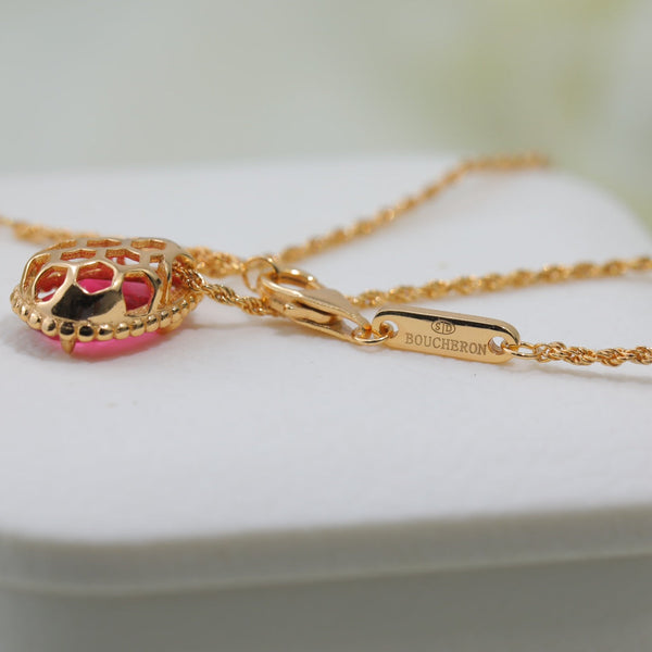 COLLANA BOHEME IN ORO ROSA CON CORNIOLA
