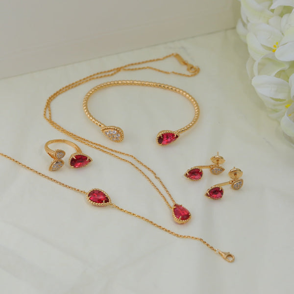COLLANA BOHEME IN ORO ROSA CON CORNIOLA