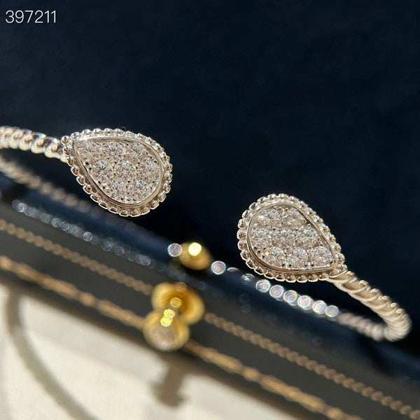 BRACCIALE APERTO IN ARGENTO CON DIAMANTI BOHEME