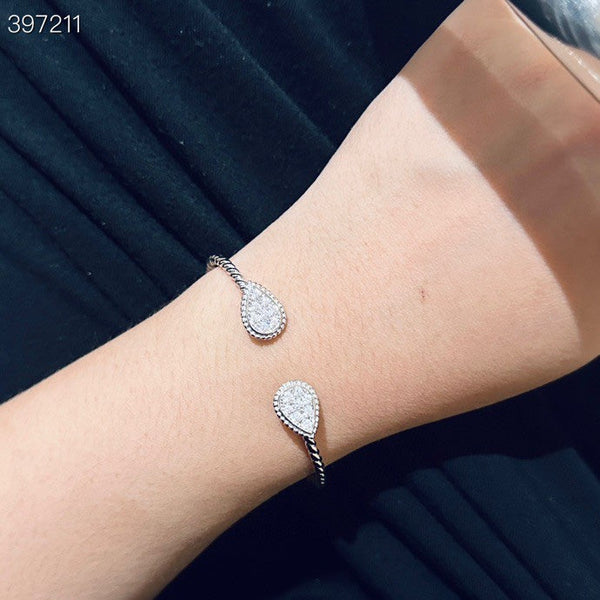 BRACCIALE APERTO IN ARGENTO CON DIAMANTI BOHEME
