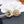 CC GOLD WHITE ENAMEL CIRCLE EARRINGS