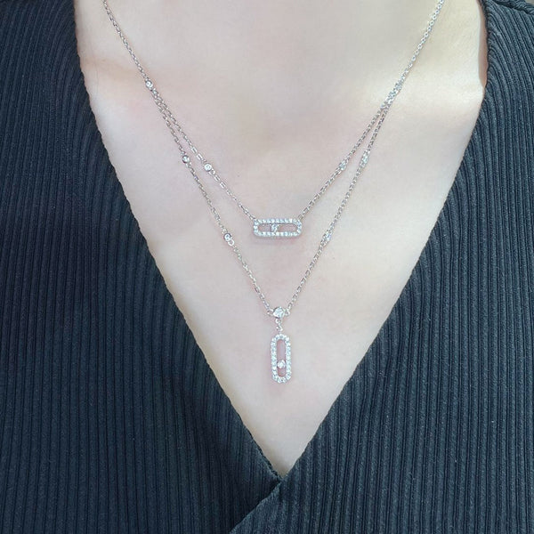 COLLANA DI DIAMANTI A 2 FILE MOVE