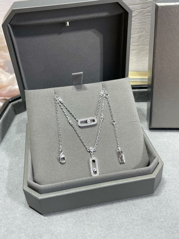 COLLANA DI DIAMANTI A 2 FILE MOVE