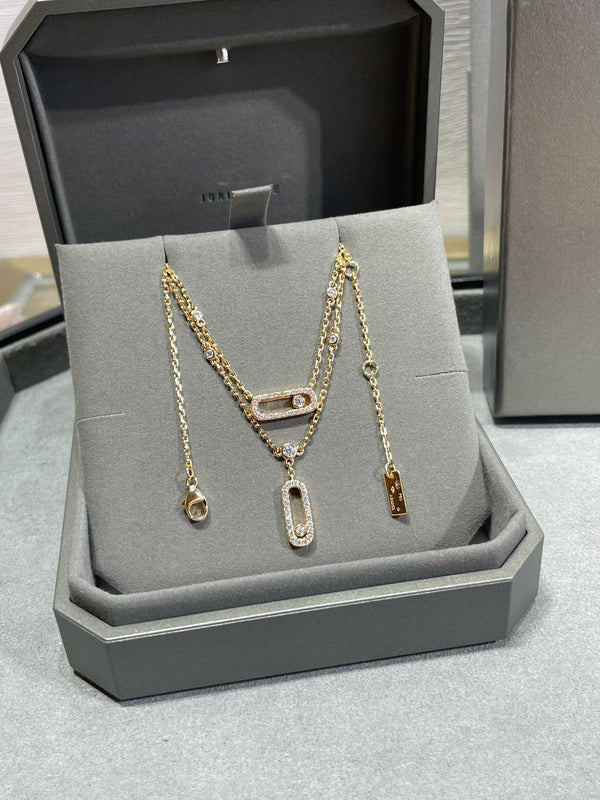 COLLANA DI DIAMANTI A 2 FILE MOVE