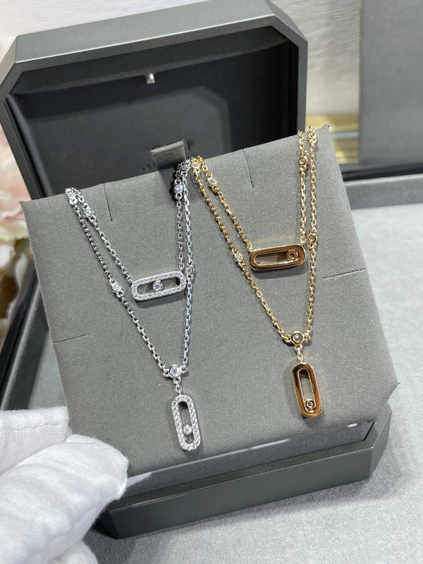 COLLANA DI DIAMANTI A 2 FILE MOVE