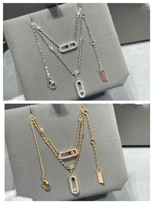 COLLANA DI DIAMANTI A 2 FILE MOVE