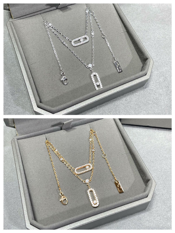 COLLANA DI DIAMANTI A 2 FILE MOVE