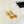 ANAGRAM 3 MOTIF DROP GOLD EARRINGS