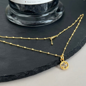 COLLIER CHAÎNE DE BILLES GG DORÉ