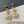 LUCKY STAR GOLD DIAMOND MOP 3 MOTIF DROP EARRINGS