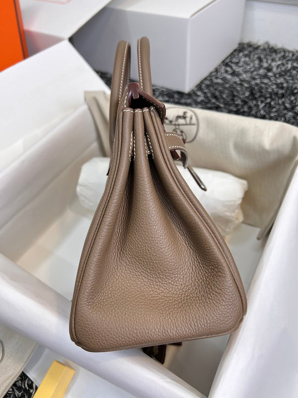 HM BIRKIN 30CM BROWN TOGO LEATHER SILVER HARDWARE