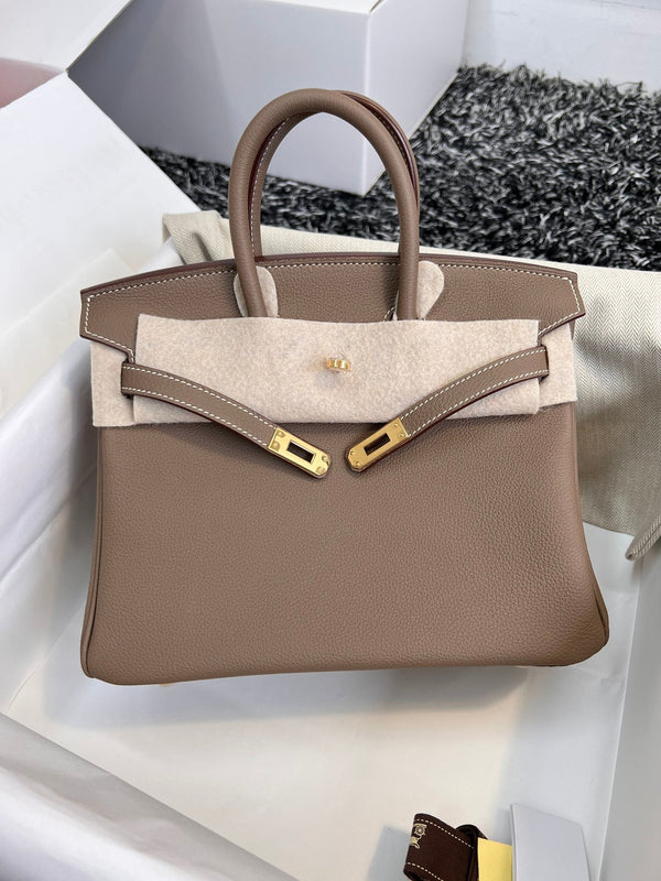 HM BIRKIN 25CM PELLE MARRONE TOGO FERRAMENTA ORO