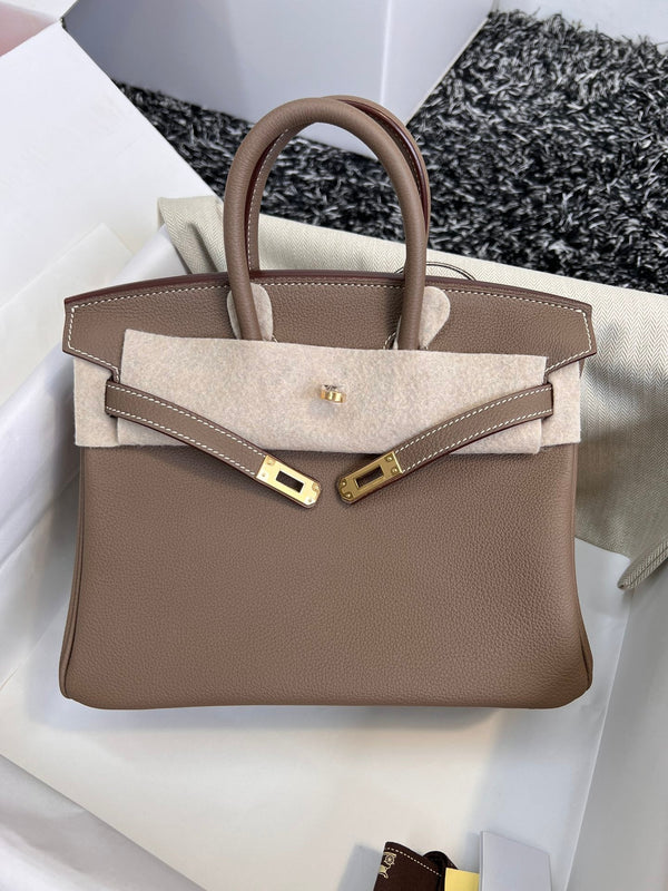 HM BIRKIN 25CM PELLE MARRONE TOGO FERRAMENTA ORO