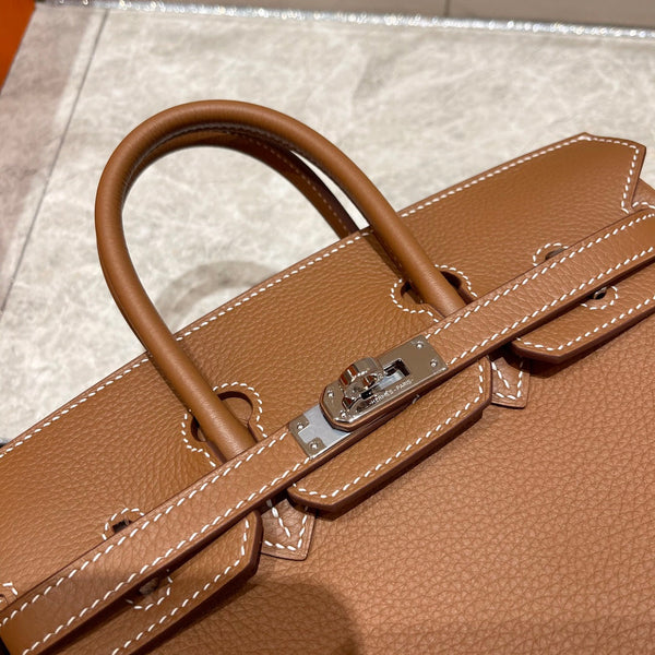 HM BIRKIN 25CM PELLE TOGO ORO FERRAMENTA ARGENTO