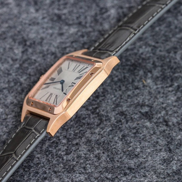 SANTOS DUMONT LADY CASSA IN ORO ROSA CINTURINO IN COCCODRILLO 