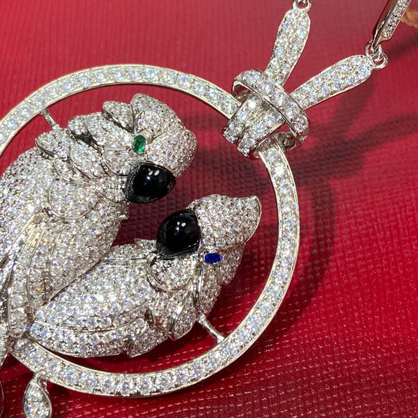 COLLANA IN ARGENTO CON DIAMANTI LESOISEAUX