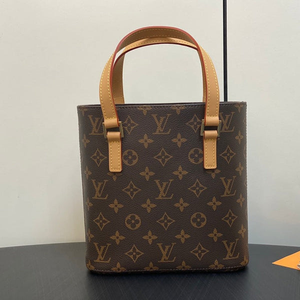 BORSA A SPALLA LUCO 23 MONOGRAM IN PELLE MARRONE