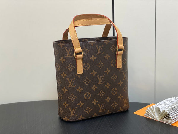 BORSA A SPALLA LUCO 23 MONOGRAM IN PELLE MARRONE
