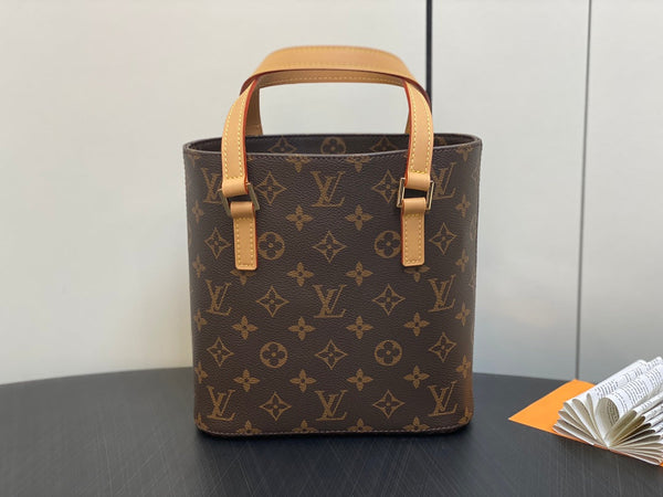 BORSA A SPALLA LUCO 23 MONOGRAM IN PELLE MARRONE