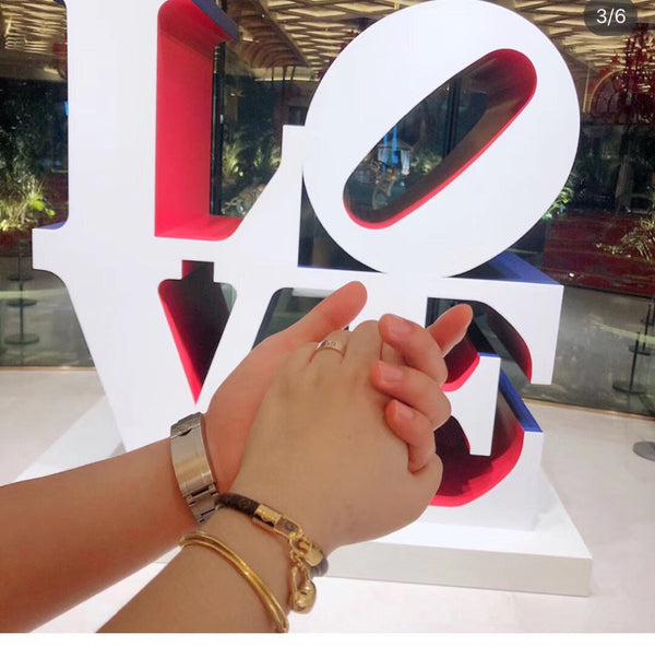 BRACCIALE IN PELLE E ORO LV CRAZY LOCK