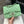 MINI SQUARE FLAP BAG 17CM LIGHT GREEN LAMBSKIN SILVER HARDWARE